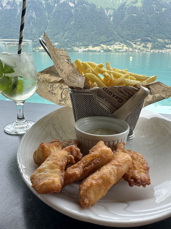 Unser Mittagessen im Strandbad Iseltwald